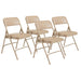 NPS® 1200 Series Premium Vinyl Upholstered Double Hinge Folding Chair, Pack of 4