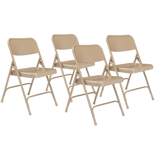 NPS® 200 Series Premium All-Steel Double Hinge Folding Chair, Pack of 4
