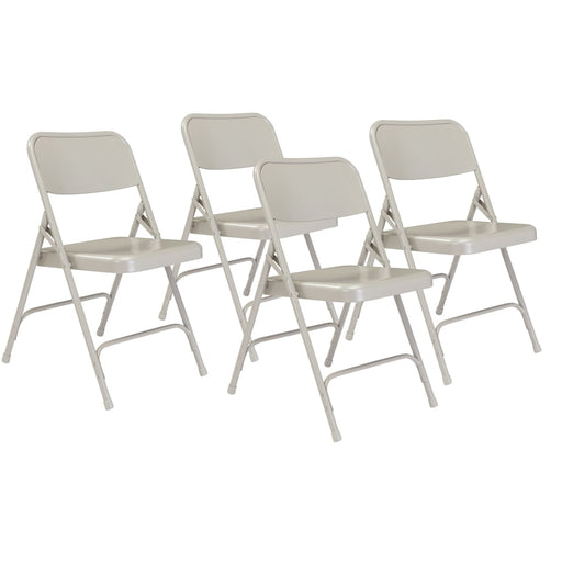 NPS® 200 Series Premium All-Steel Double Hinge Folding Chair, Pack of 4
