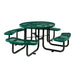 Global Industrial 46" Round Picnic Table, Expanded Metal