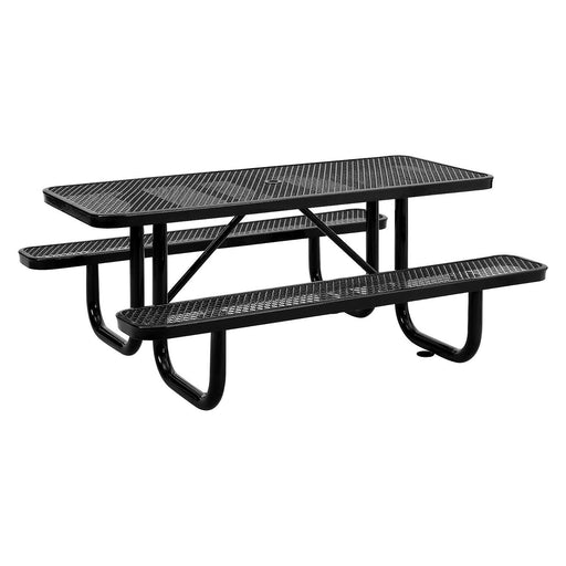 Global Industrial 6' Rectangular Picnic Table, Expanded Metal