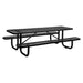 Global Industrial 8' Rectangular Picnic Table, Expanded Metal