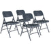 NPS® 300 Series Deluxe All-Steel Triple Brace Double Hinge Folding Chair, Pack of 4
