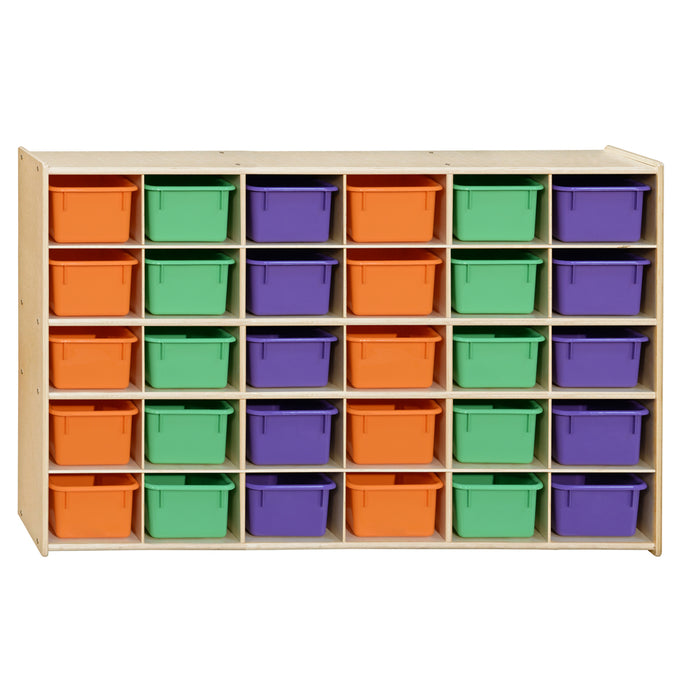 Wood Designs 30 Tray Cubby Storage Assorted Trays