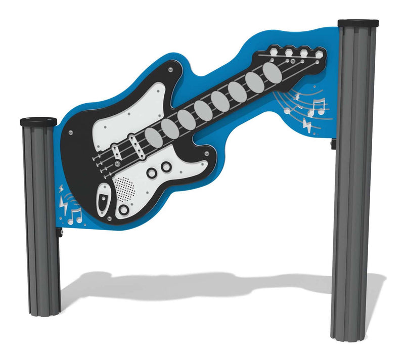 Bass Guitar Musical Panel, Blue