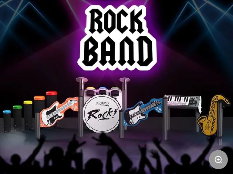 Rock Band Outdoor Musical Instrument Ensemble