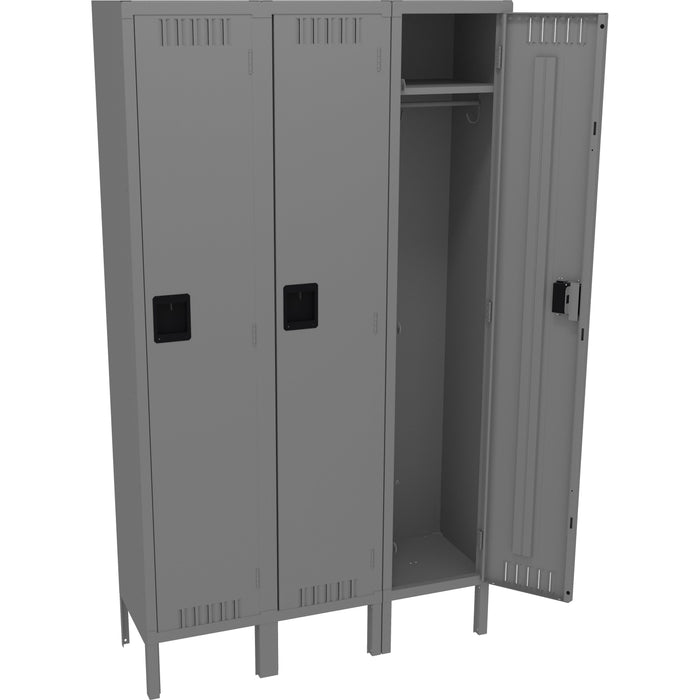 Tennsco Single Tier Locker - Three Wide With Legs (Assembled) 78 x 15 x 45