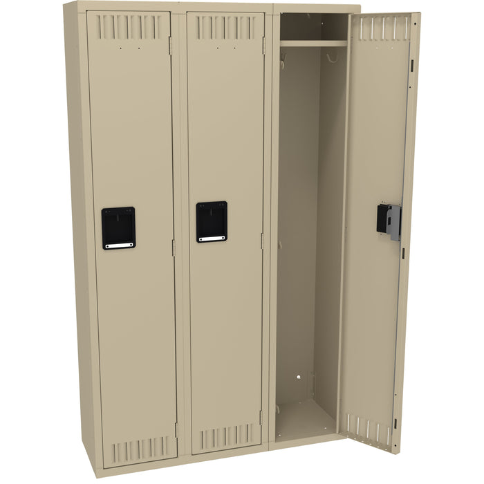 Tennsco Single Tier Locker - Three Wide Without Legs (Assembled) 60 x 12 x 36